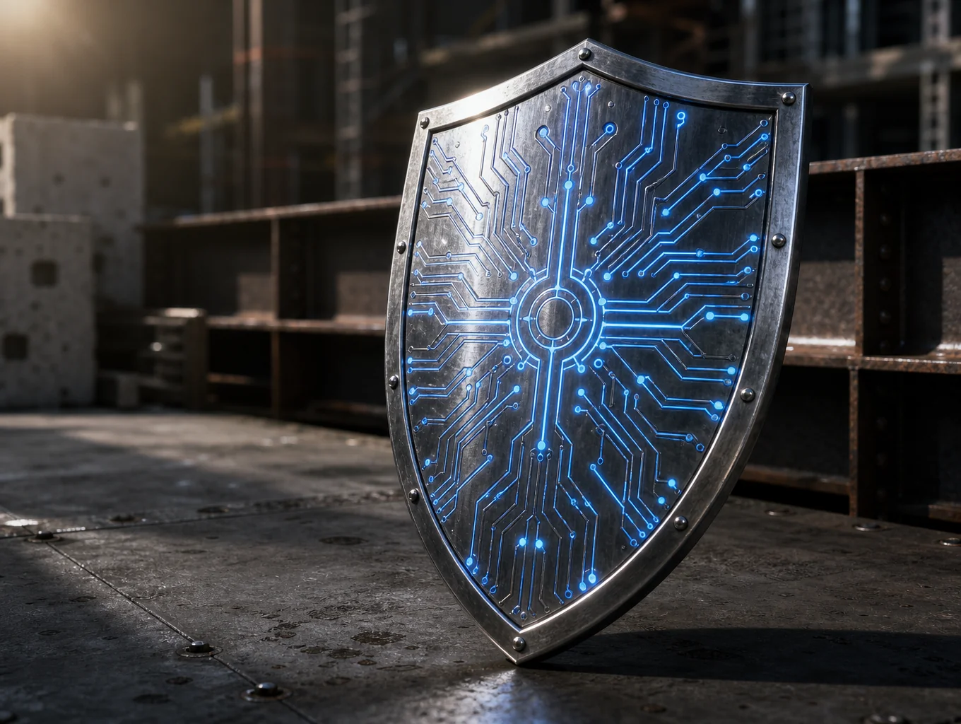 Subtiel schild-icoon als symbool voor privacy en veiligheid